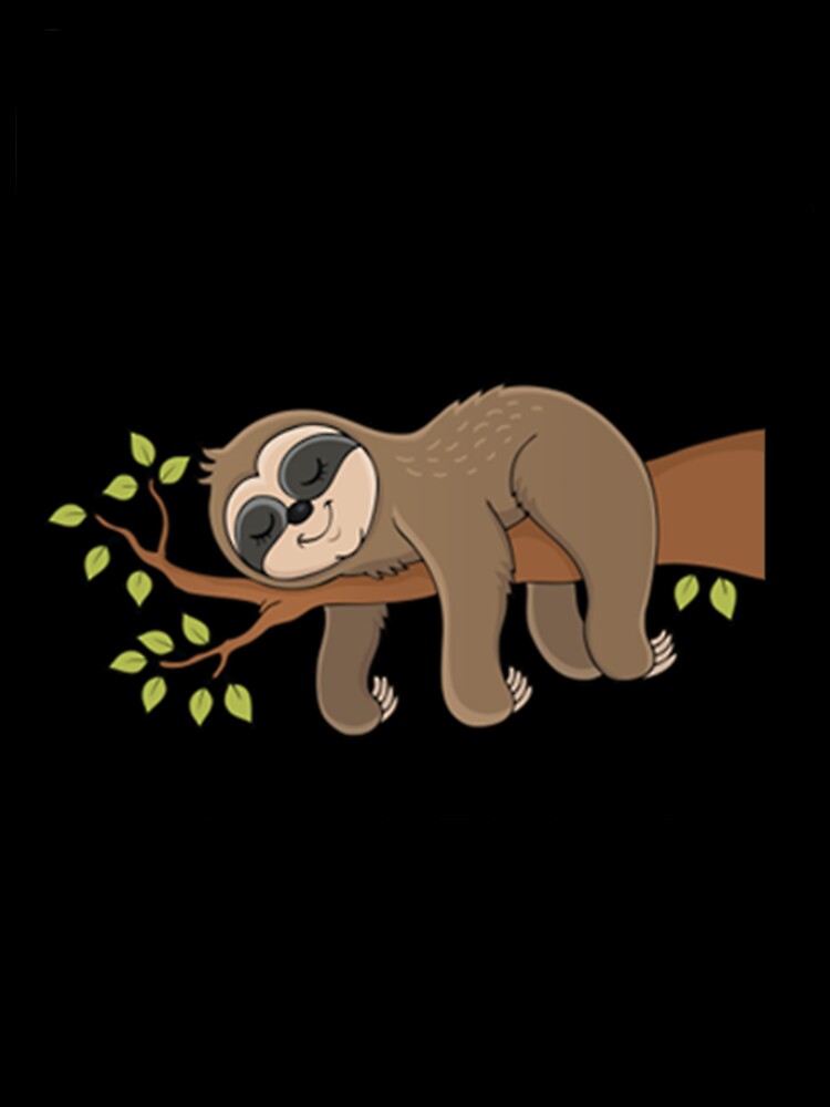 Lazy Day is happening cute Sloth hanging out by PixelsNotPens Unisex , , , Long Sleeve Tee