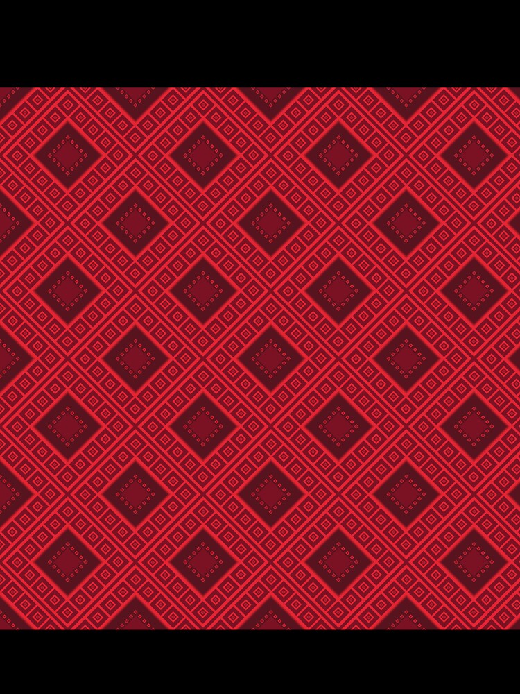 This bohemian seamless pattern in deep red and soft crimson evokes a powerful tribal elegance by zephstudoartist