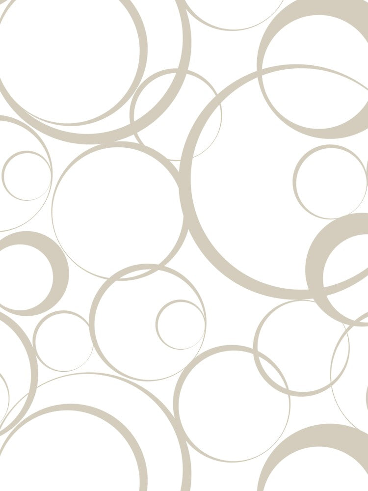 Beige and White Funky Rings Pattern Pairs DE 2022 Trending Color Bay Salt DET642 by ColorOfTheYears