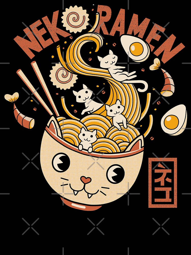 Ramen Cat Head by Tobe Fonseca by Tobe Fonseca® Unisex , , , Long Sleeve Tee
