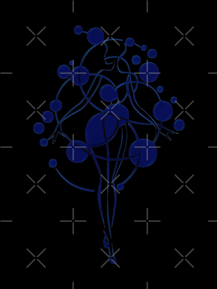 Whispering Elegance in Blue Circles by SplashTastic