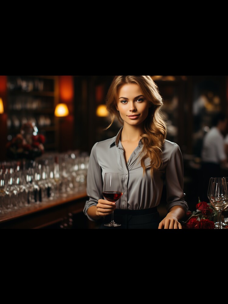 Lady Sommelier Educating Wine for Upscale Restaurant by TheBrainArt Unisex , , , Long Sleeve Tee