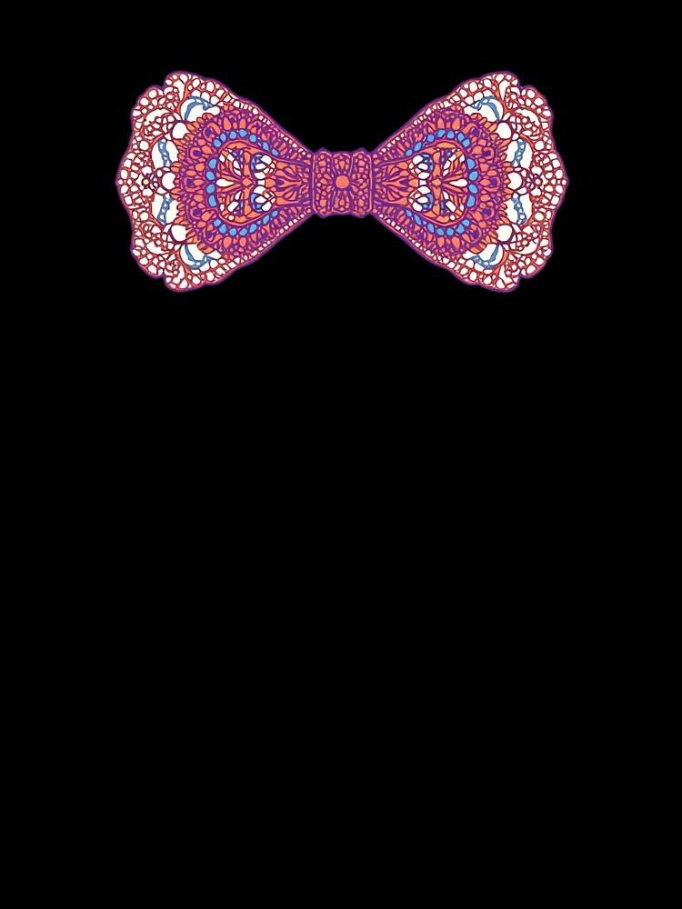 Pink floral lace bow by uunaa Unisex , , , Long Sleeve Tee
