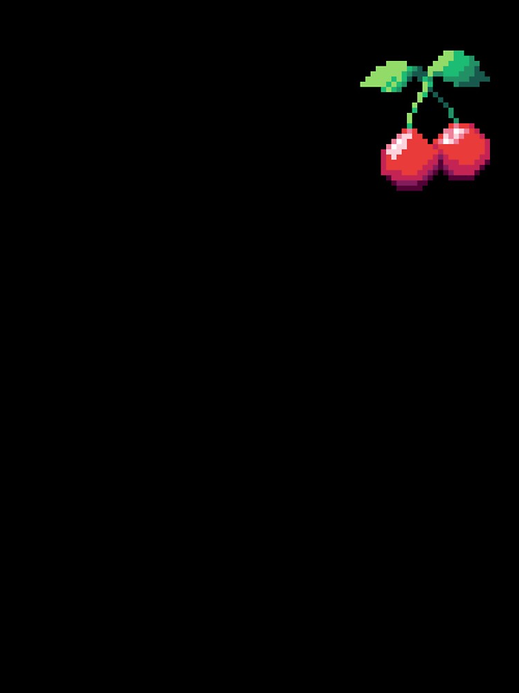 Pixel Cherry - pixel food art by LittleFoodShop Unisex , , , Long Sleeve Tee