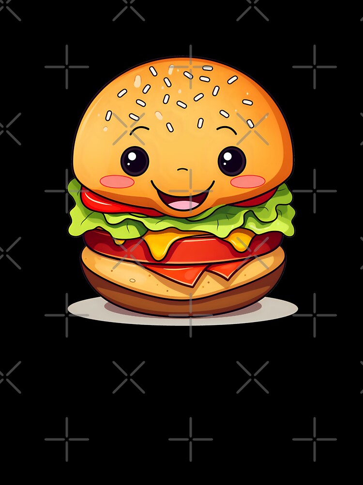 Anime burgers by DerSenat Unisex , , , Long Sleeve Tee