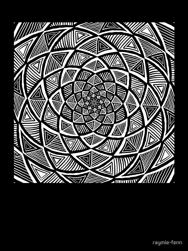 Mandala 16 - black and white by raymie-fenn