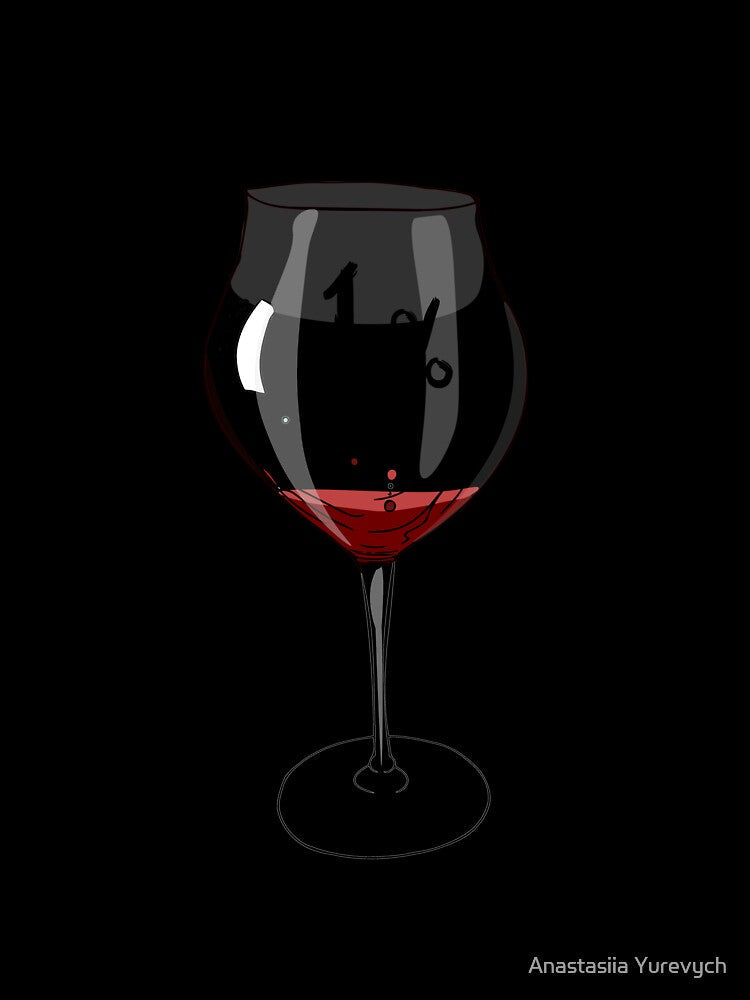 A glass of sweet wine. Red wine. by Anastasiia Yurevych Unisex , , , Long Sleeve Tee