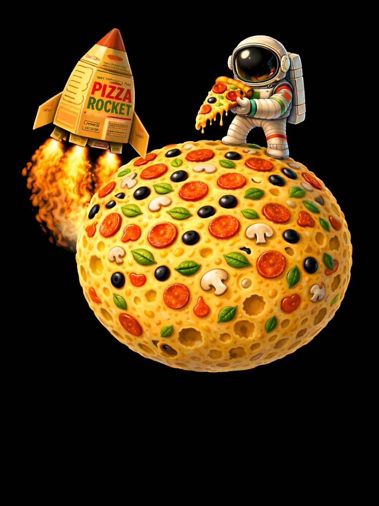 Pizza Space by capitanmoscamx Unisex , , , Long Sleeve Tee