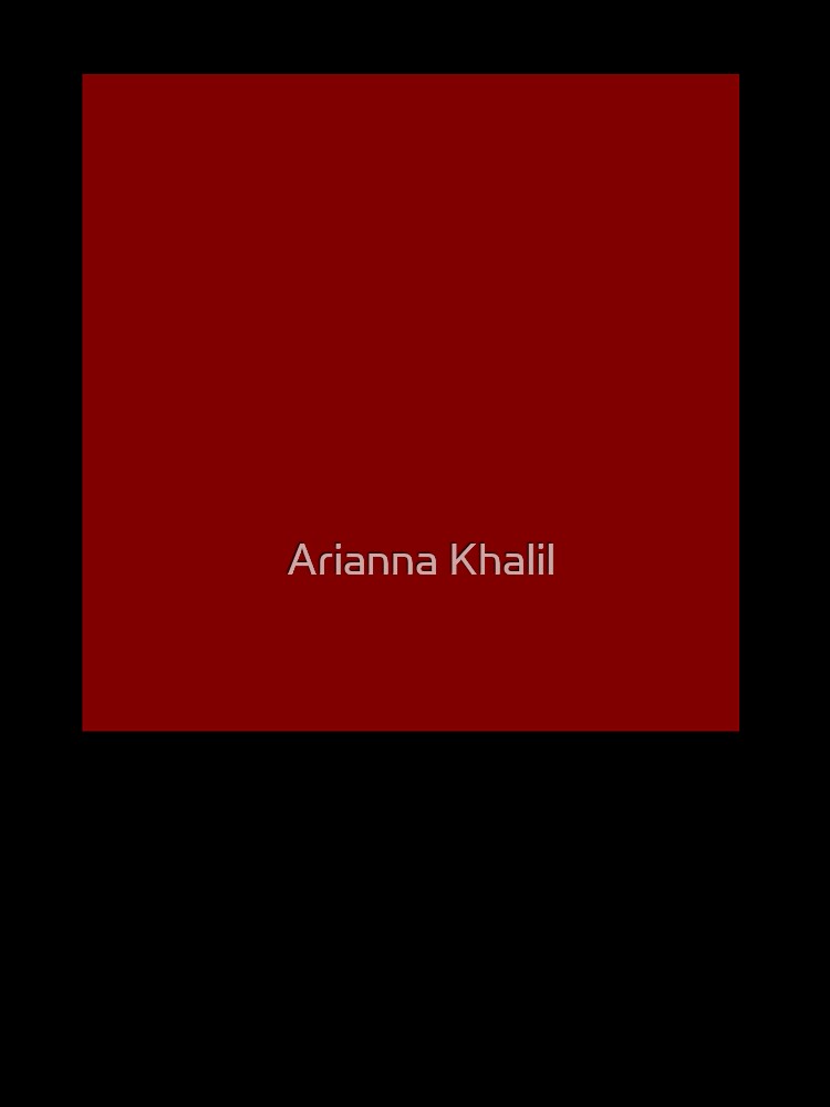 Solid Dark Red by Arianna Khalil Unisex , , , Long Sleeve Tee