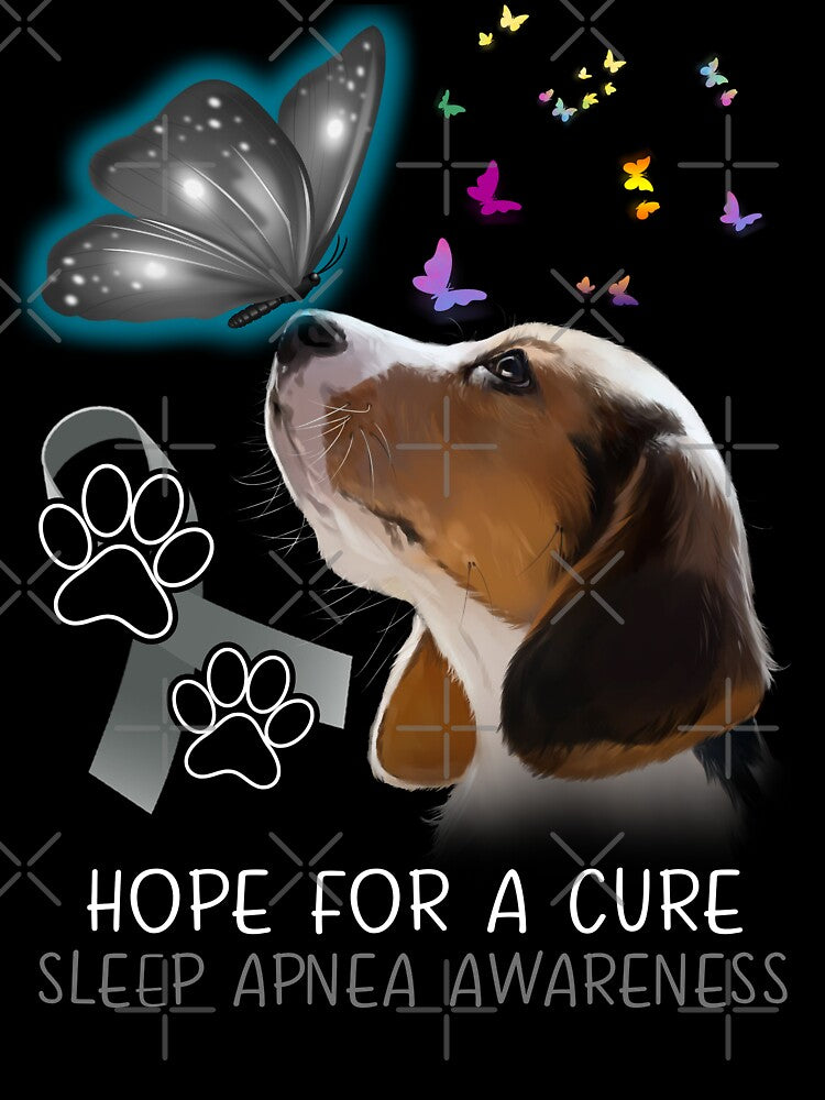 Beagle Hope For A Cure Sleep Apnea Awareness by Grooffos