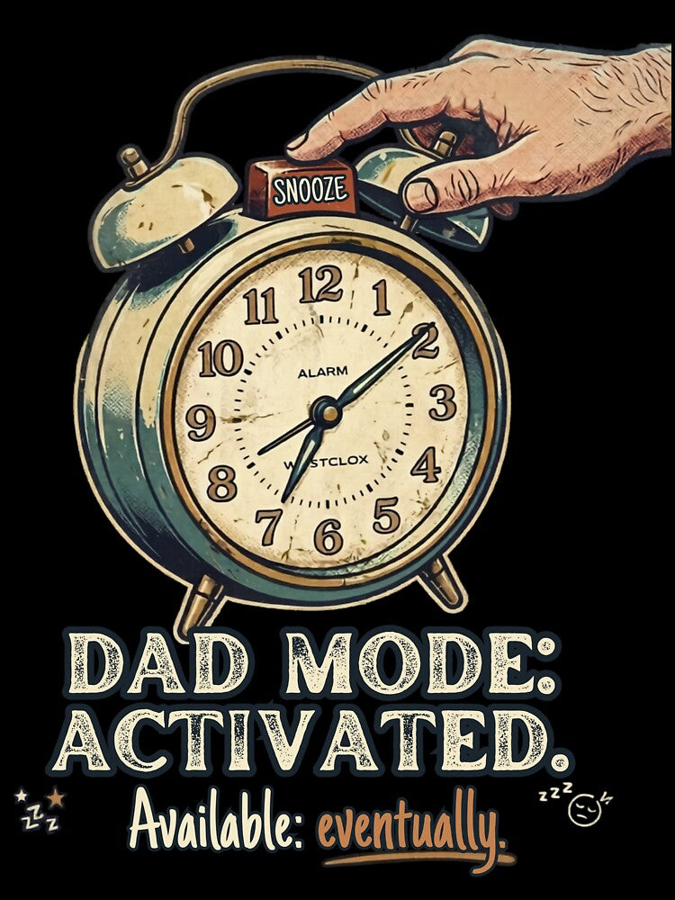 Dad Mode Activated Alarm Clock Vintage Humor by laughingshirts Unisex , , , Long Sleeve Tee