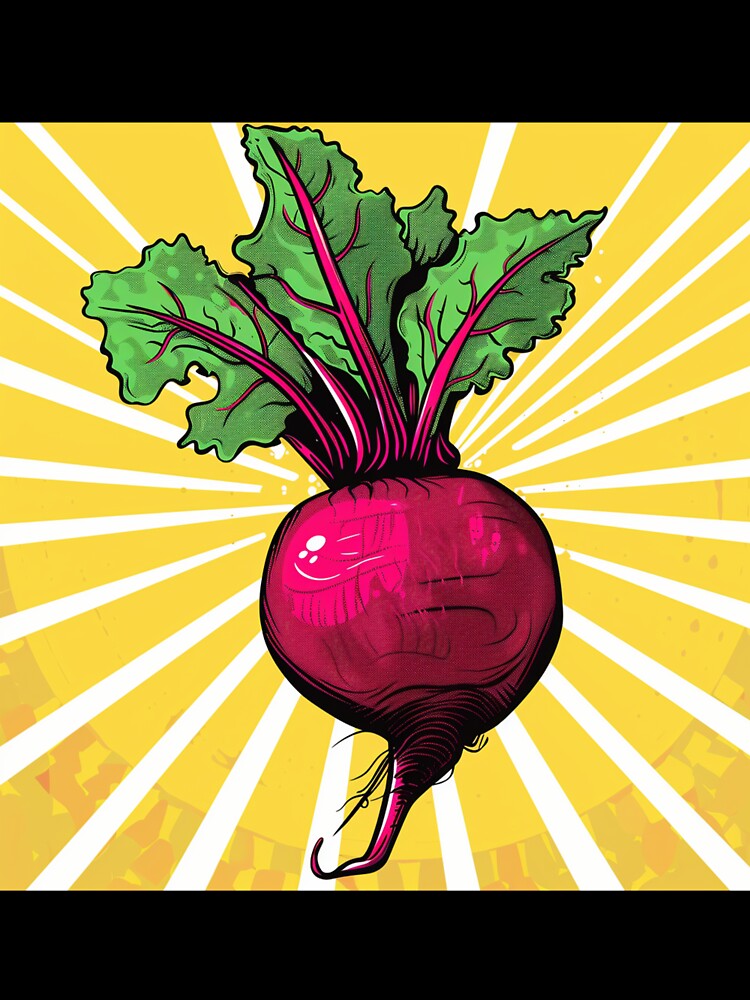 Beetroot Pop Art 3 by AstroRisq Unisex , , , Long Sleeve Tee