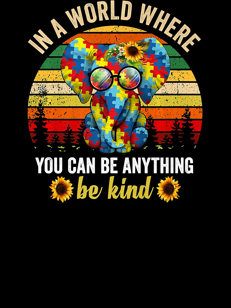 Autism with Positive Quote Elephant Gift Women Girl Premium by JamesClarke84 Unisex , , , Long Sleeve Tee