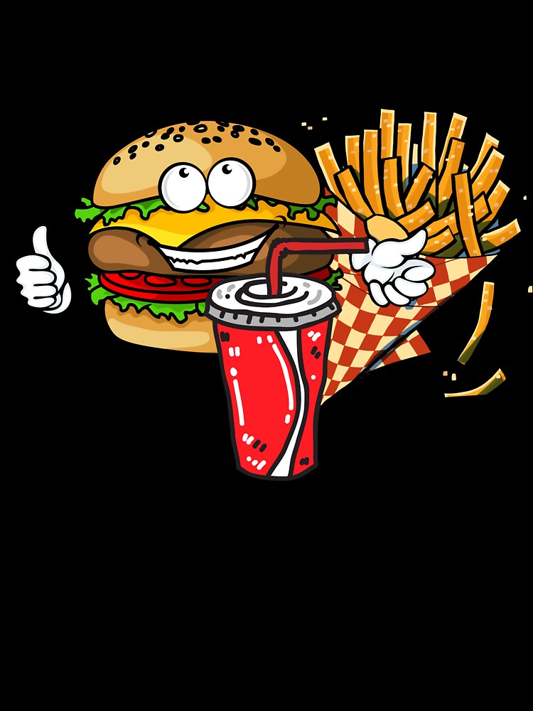 Burger by Al-barae Unisex , , , Long Sleeve Tee
