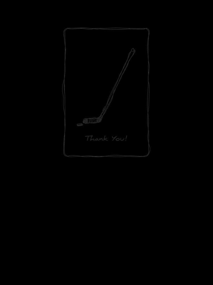 Thank You Minimalist Hockey Stick Appreciation by krystalRomanart Unisex , , , Long Sleeve Tee