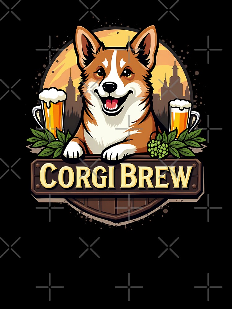 Microbrewery Corgi – Corgi Brew Craft Beer Charm by zoughlal Unisex , , , Long Sleeve Tee