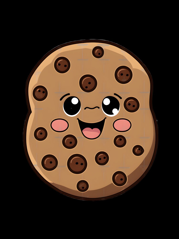 kawaii chocolate chip cookie by R.L cases and stickers Unisex , , , Long Sleeve Tee