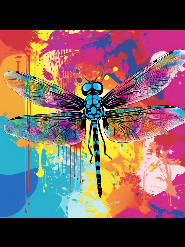 Dragonfly Pop Art 2 by AstroRisq Unisex , , , Long Sleeve Tee
