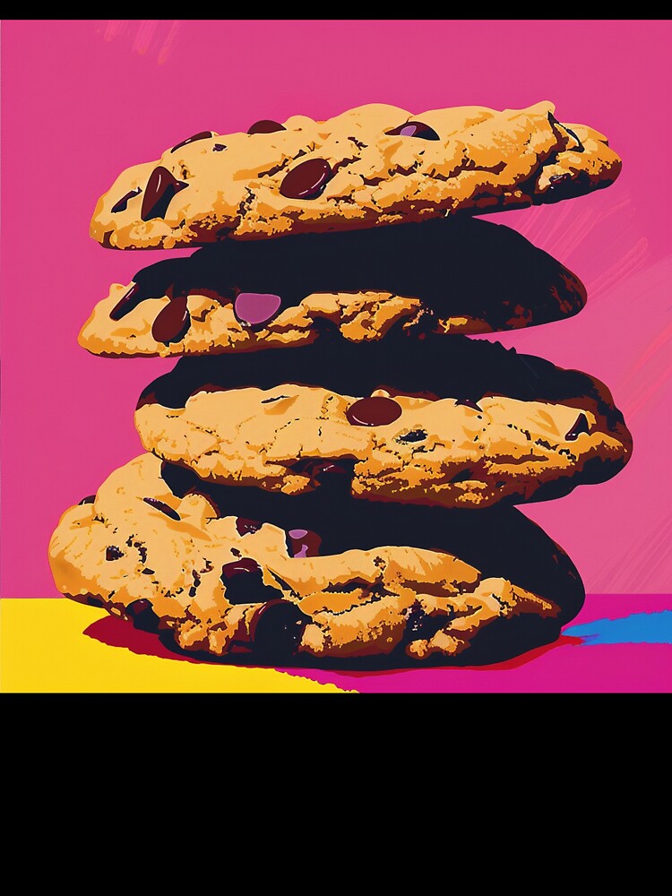 Chocolate Chip Cookies Pop Art 3 by AstroRisq Unisex , , , Long Sleeve Tee