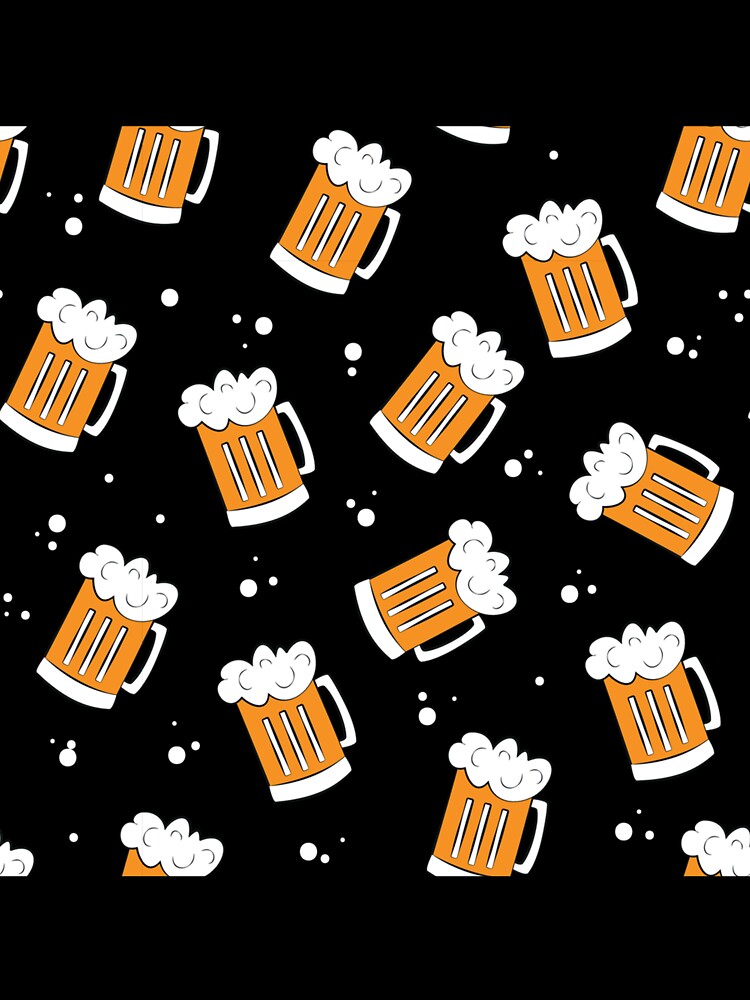 Beer Mugs on black background by ChuckyStore79 Unisex , , , Long Sleeve Tee
