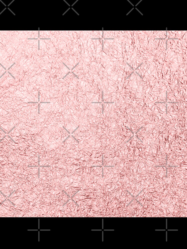 Blush Crumpled Pink Faux Metal by MysticMarble Unisex , , , Long Sleeve Tee