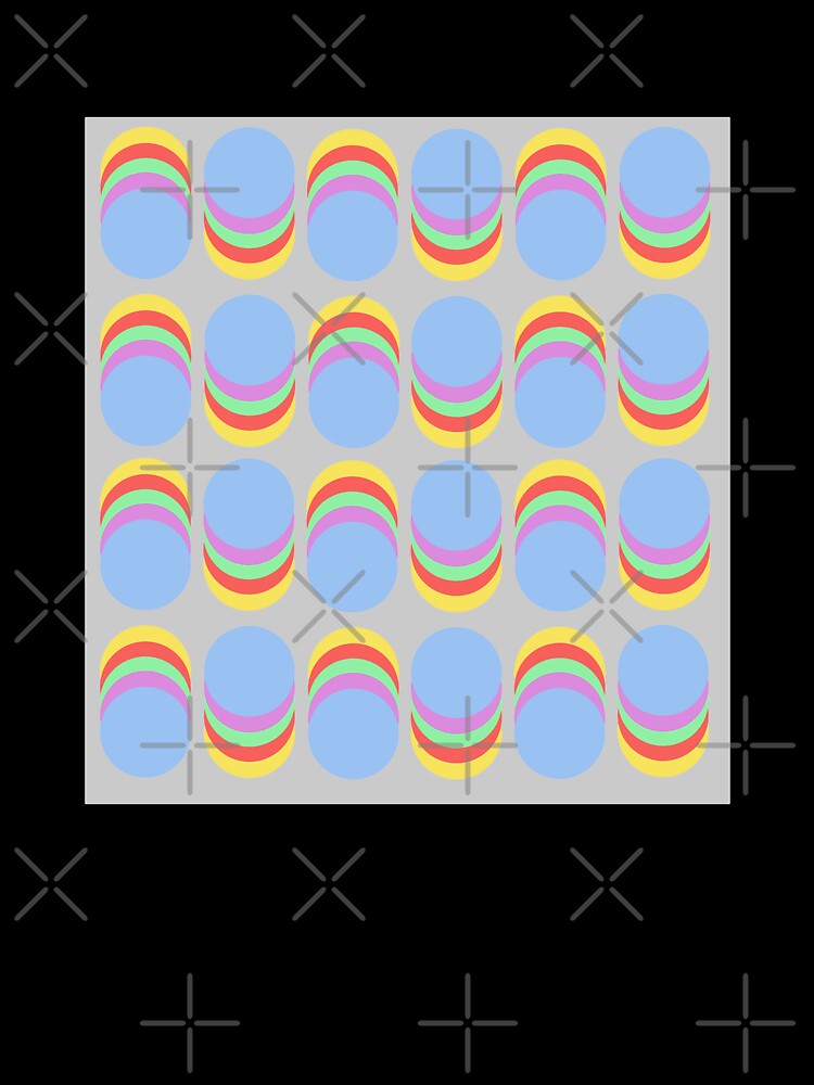 Light hues of color on overlapping circles against a light grey background by ThisNThatImages
