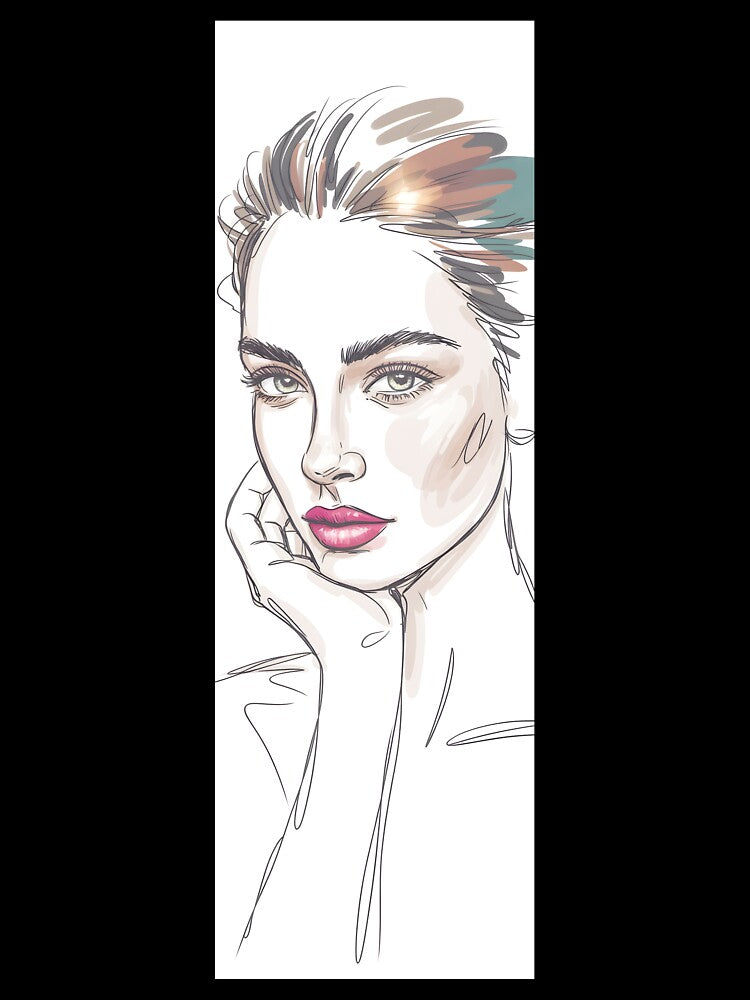 Bold Lip Line Art Portrait By Merch, Limited Edition by BRCYNTHIASHOP
