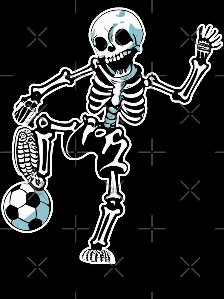 Skeleton Halloween Men Boys Soccer Player Halloween by splashworks