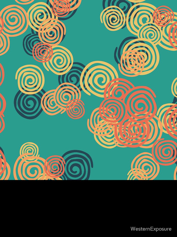 Retro multi-color spiral pattern 5 by WesternExposure