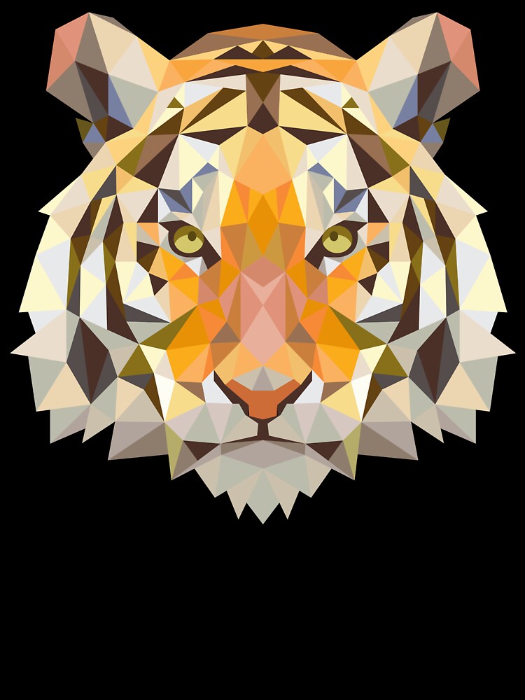 Tiger Head Triangle by Fairyjam Unisex , , , Long Sleeve Tee