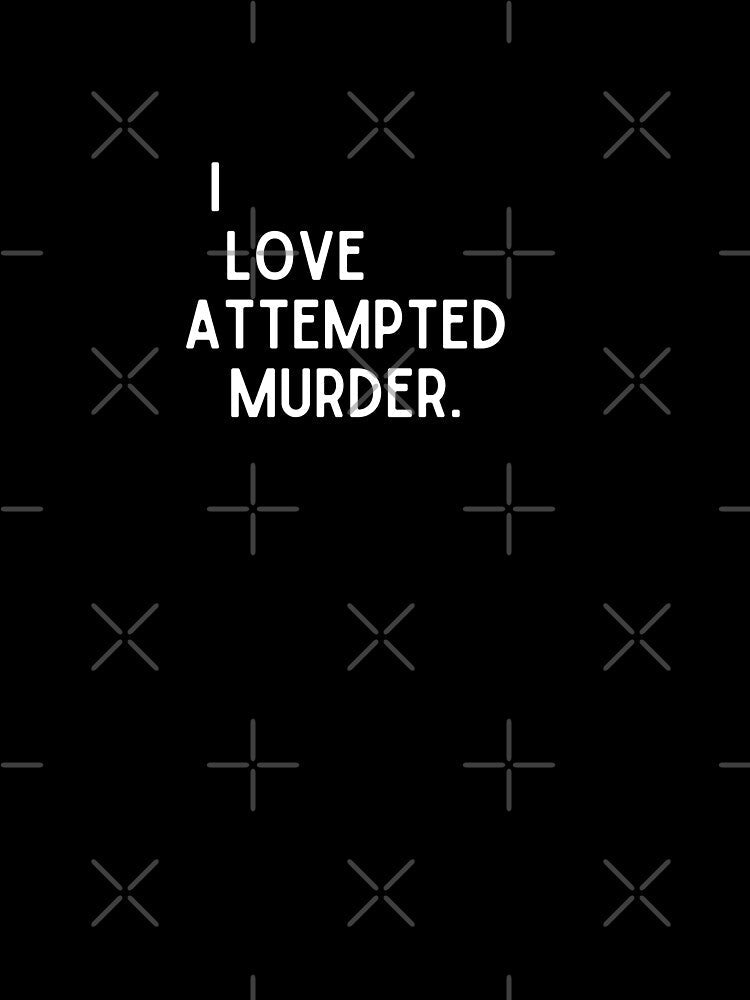 I love attempted murder Halloween crow pun by TheWaterBirds Unisex , , , Long Sleeve Tee