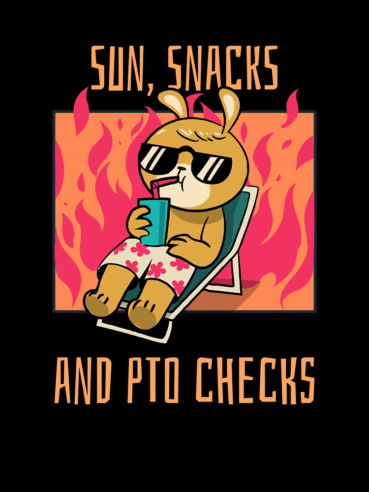 Sun,Snacks and PTO Checks by Echothreadz Unisex , , , Long Sleeve Tee