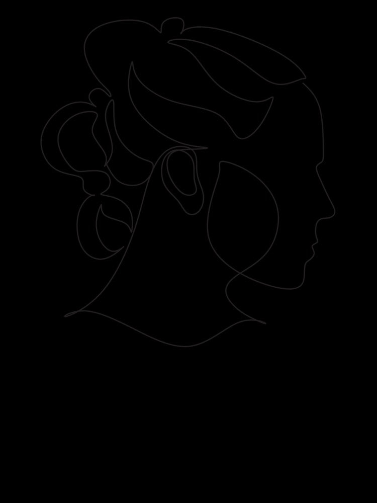 Continuous Line Drawing Woman Portrait | Simple Classic Silhouette by ZentroShop