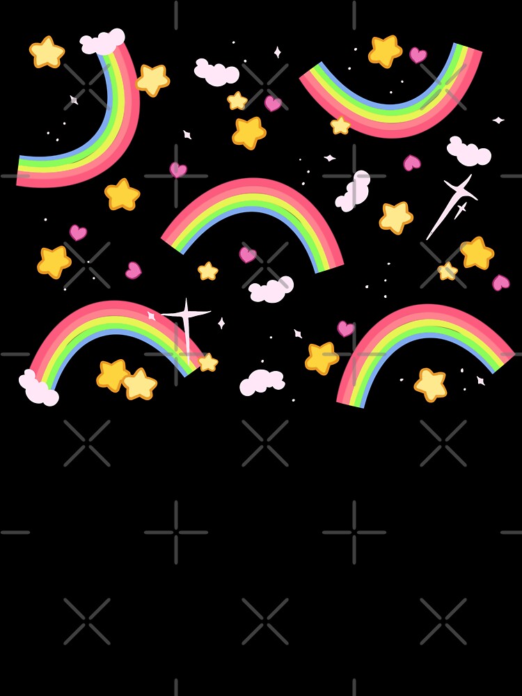 Rainbow star pattern by LisaMichelleArt Unisex , , , Long Sleeve Tee