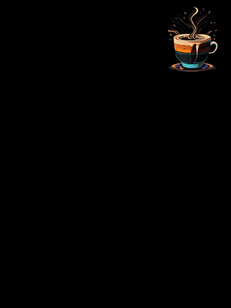 Colourful Coffee Art - Brighten Up Your Day with a Splash of Color by HiveMechs Unisex , , , Long Sleeve Tee