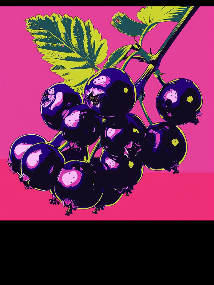 Blackcurrant Pop Art 2 by AstroRisq Unisex , , , Long Sleeve Tee