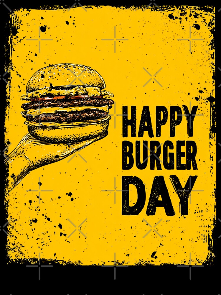 Happy Burger Day by StudioRedKoala Unisex , , , Long Sleeve Tee