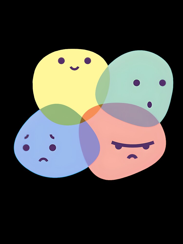 Colorful Emotions Faces Overlapping Mood Shapes by PholPol1959