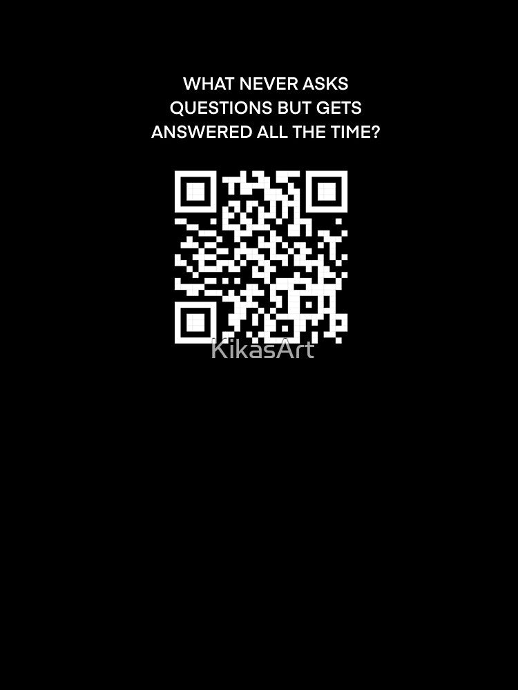 qr code joke by KikasArt Unisex , , , Long Sleeve Tee