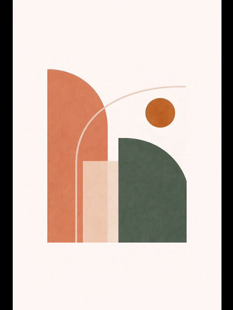 Earth Tones Geometry – Modern Minimalist Abstract Art by DrizzyV
