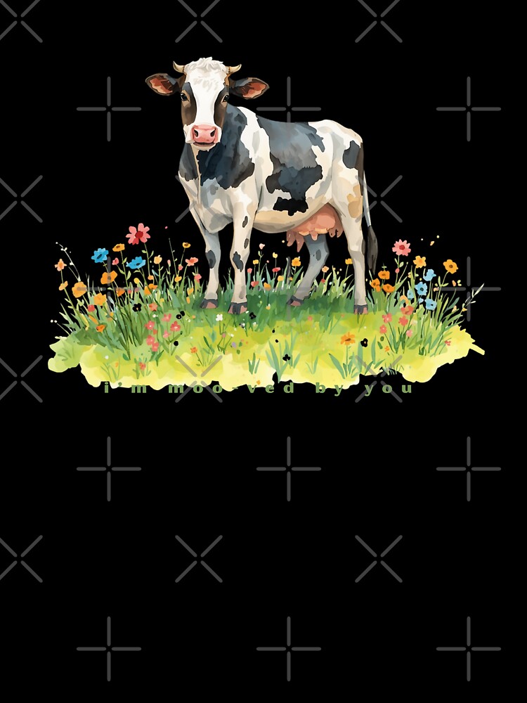 I’m Moo-ved By You - Cute Pun | TeeHee Puns Funny Design by TeeHee Puns Unisex , , , Long Sleeve Tee