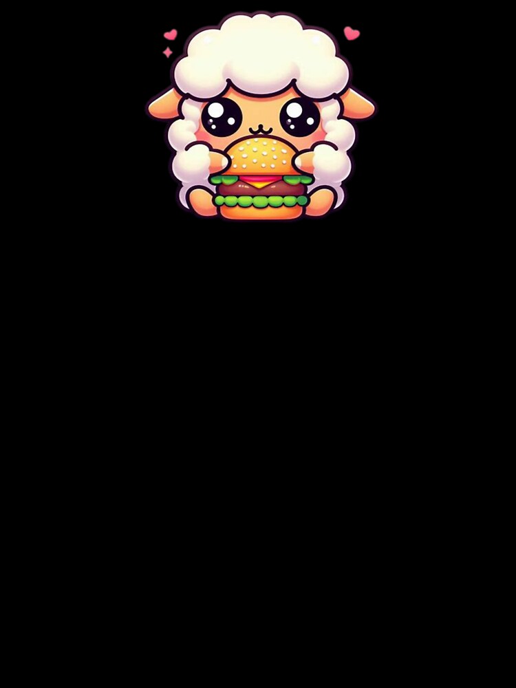 sheep eating burger by Eternalski Unisex , , , Long Sleeve Tee