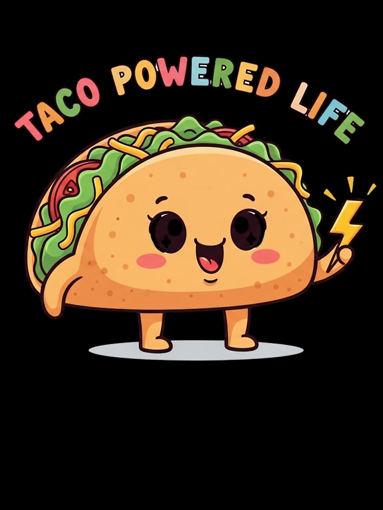 Funny Cute Taco by NiluDigiStudio Unisex , , , Long Sleeve Tee