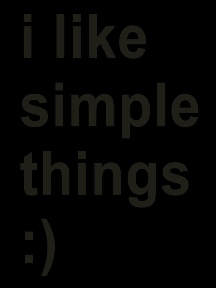 I Like Simple Things by Liselotteape Unisex , , , Long Sleeve Tee