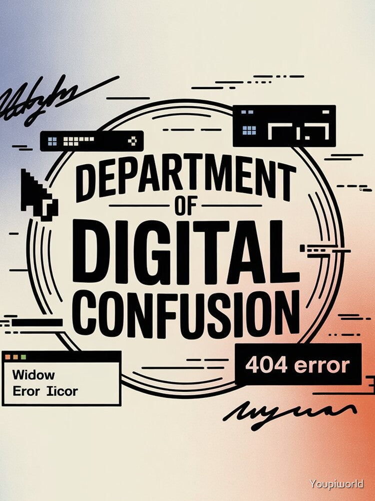 Retro Error Message Badge • Corporate Arial Black Meme • 404 Glitch Aesthetic Stick by Youpiworld