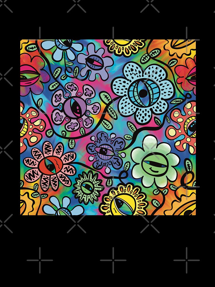 Psychedelic Graphic Eye Flower Pattern by SubtleSplit