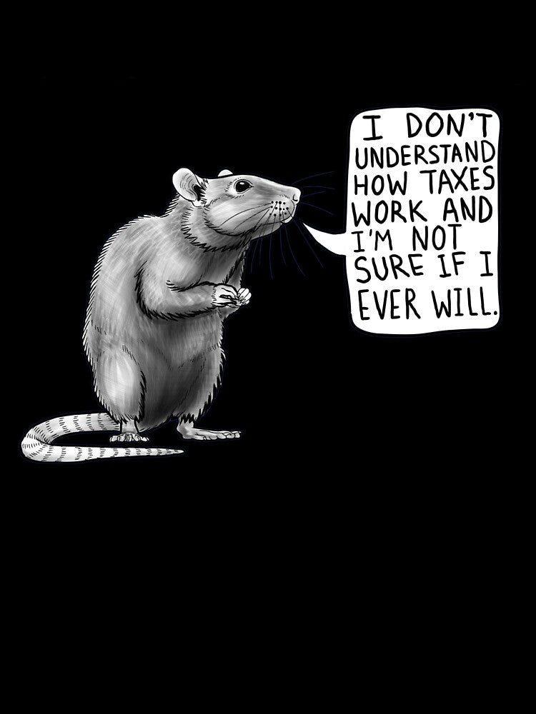 Rat who doesn’t understand taxes by CoyoteMoss2 Unisex , , , Long Sleeve Tee