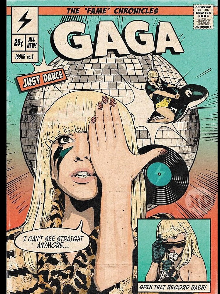 Lady Gaga "The Fame Chronicles" Vintage Comic Cover by benja-08 Unisex , , , Long Sleeve Tee