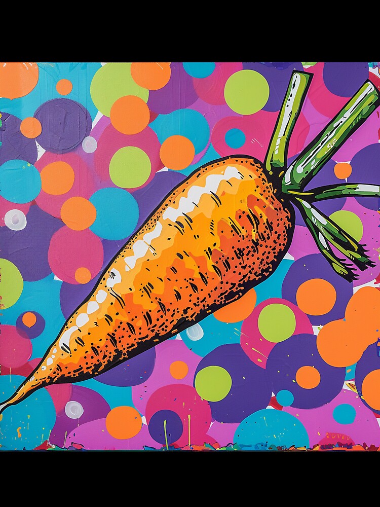 Carrot Pop Art 2 by AstroRisq Unisex , , , Long Sleeve Tee