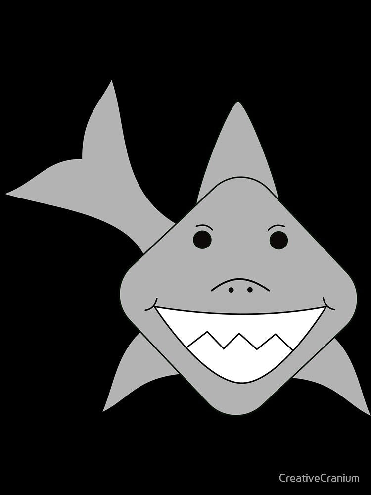 Cute Shark With A Precious Face Drawn in The Kawaii Style by CreativeCranium Unisex , , , Long Sleeve Tee